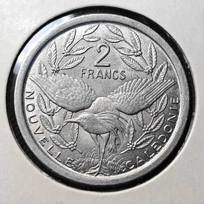 KK钱币收藏小铺 第343场 2月预留时间 周末发货 - 1973法属新喀里多尼亚2法郎 好品