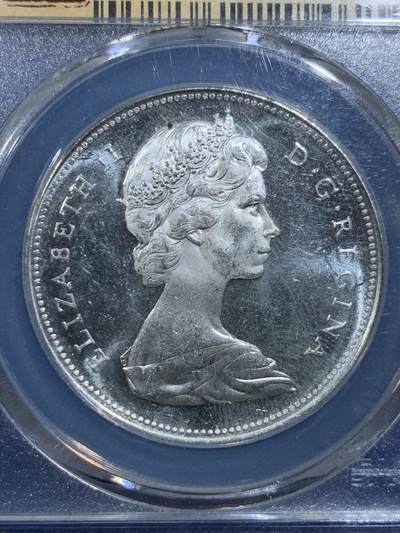 《竞宝斋》第420场 周日，周一，周二  3场连拍 （全场包邮） SGS MS64 加拿大1966年划船1元银币 好品