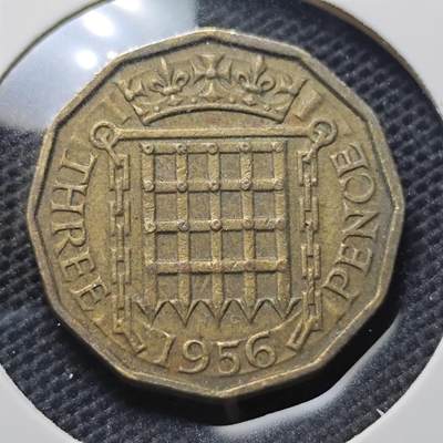 KK钱币收藏小铺 第343场 2月预留时间 周末发货 -  1956英国3便士