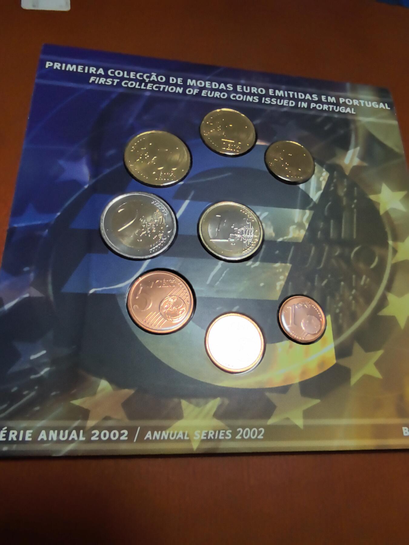 长老汇蛇年精选第五十场拍卖 2002葡萄牙8枚欧元套装，卡装