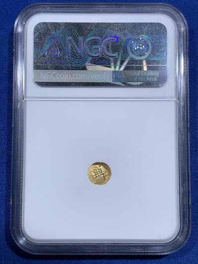 《竞宝斋》第420场 周日，周一，周二  3场连拍 （全场包邮） NGC MS64 印度1400-1750法南小金币 0.39g 高分状态很好