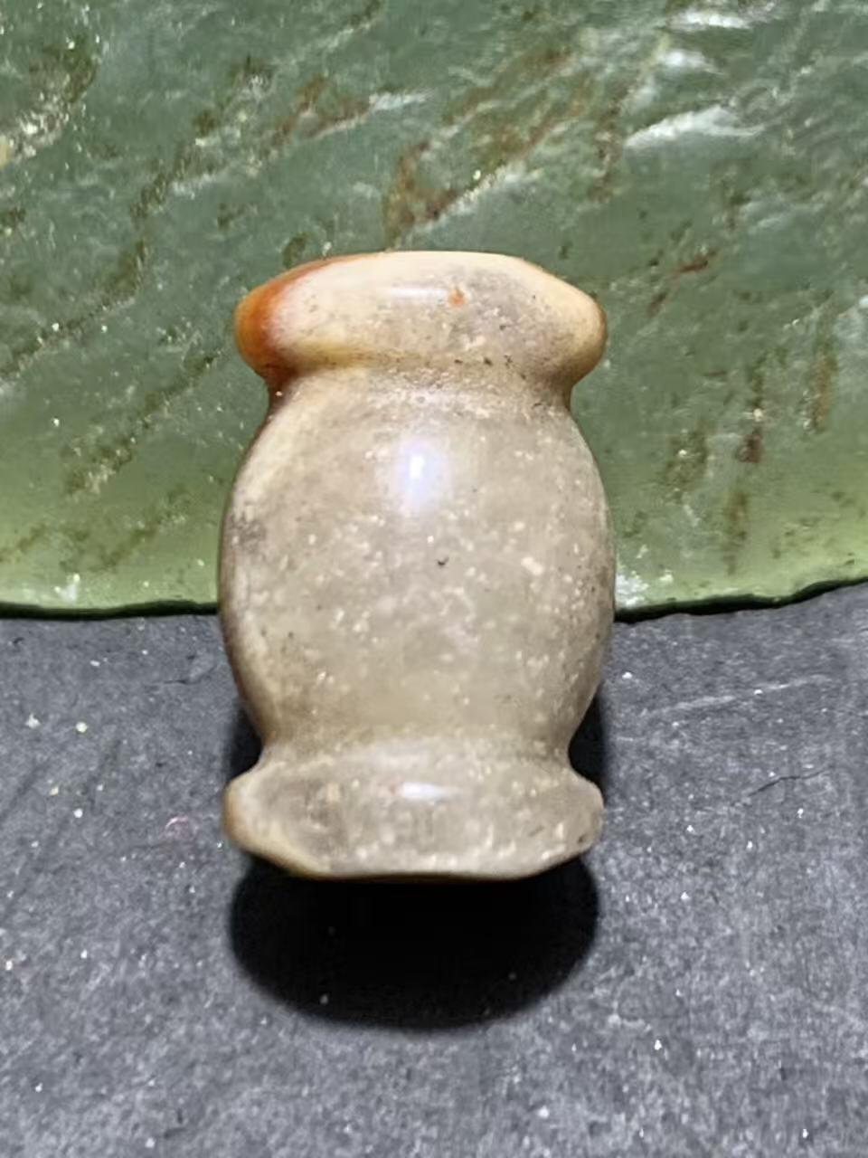 精美冰飘战国红玛瑙鼓珠一颗！