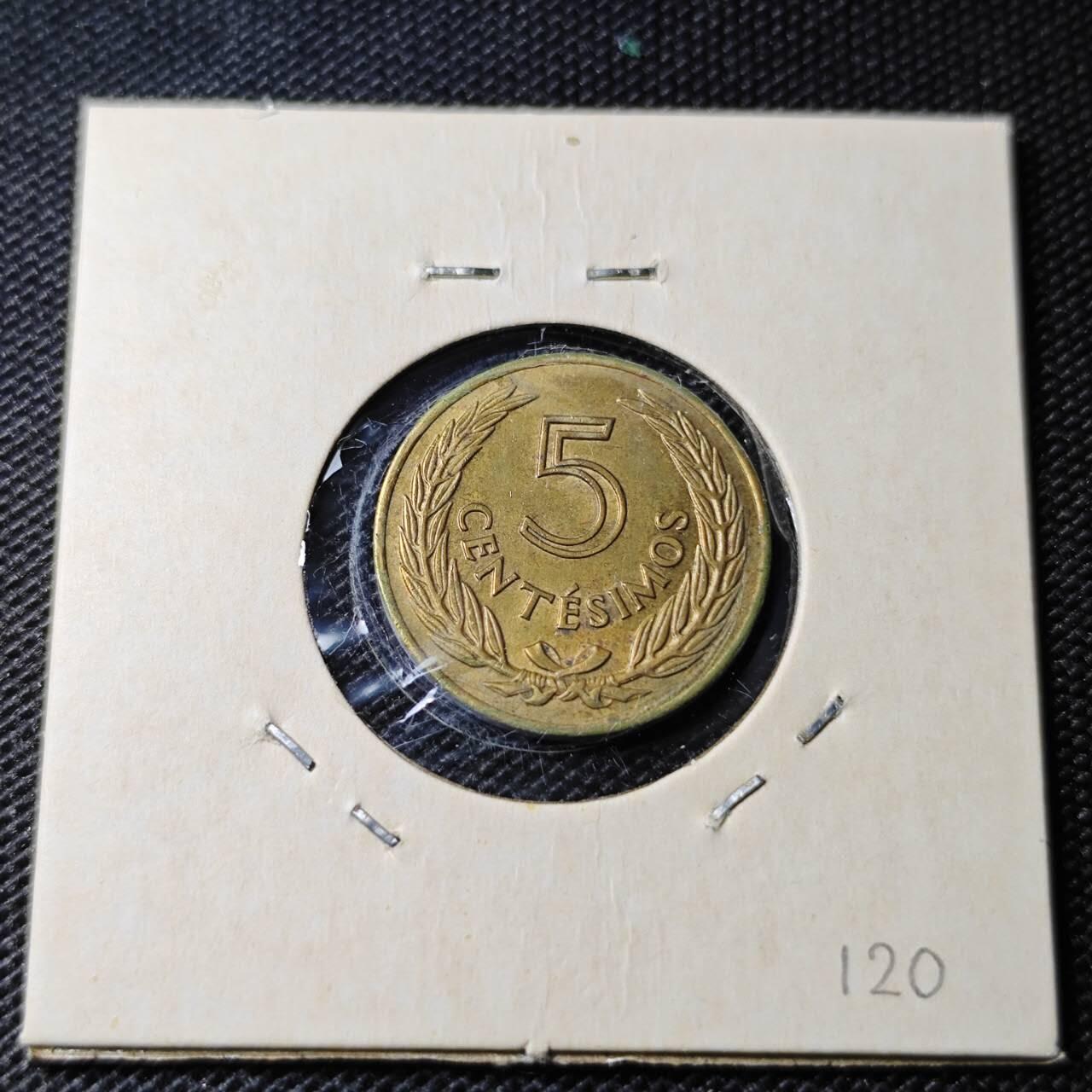KK钱币收藏小铺 第344场 2月预留时间 周末发货  1960乌拉圭5分
