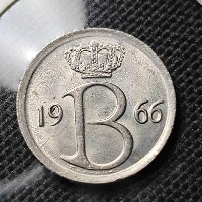 KK钱币收藏小铺 第343场 2月预留时间 周末发货 - 1966比利时25分 好品