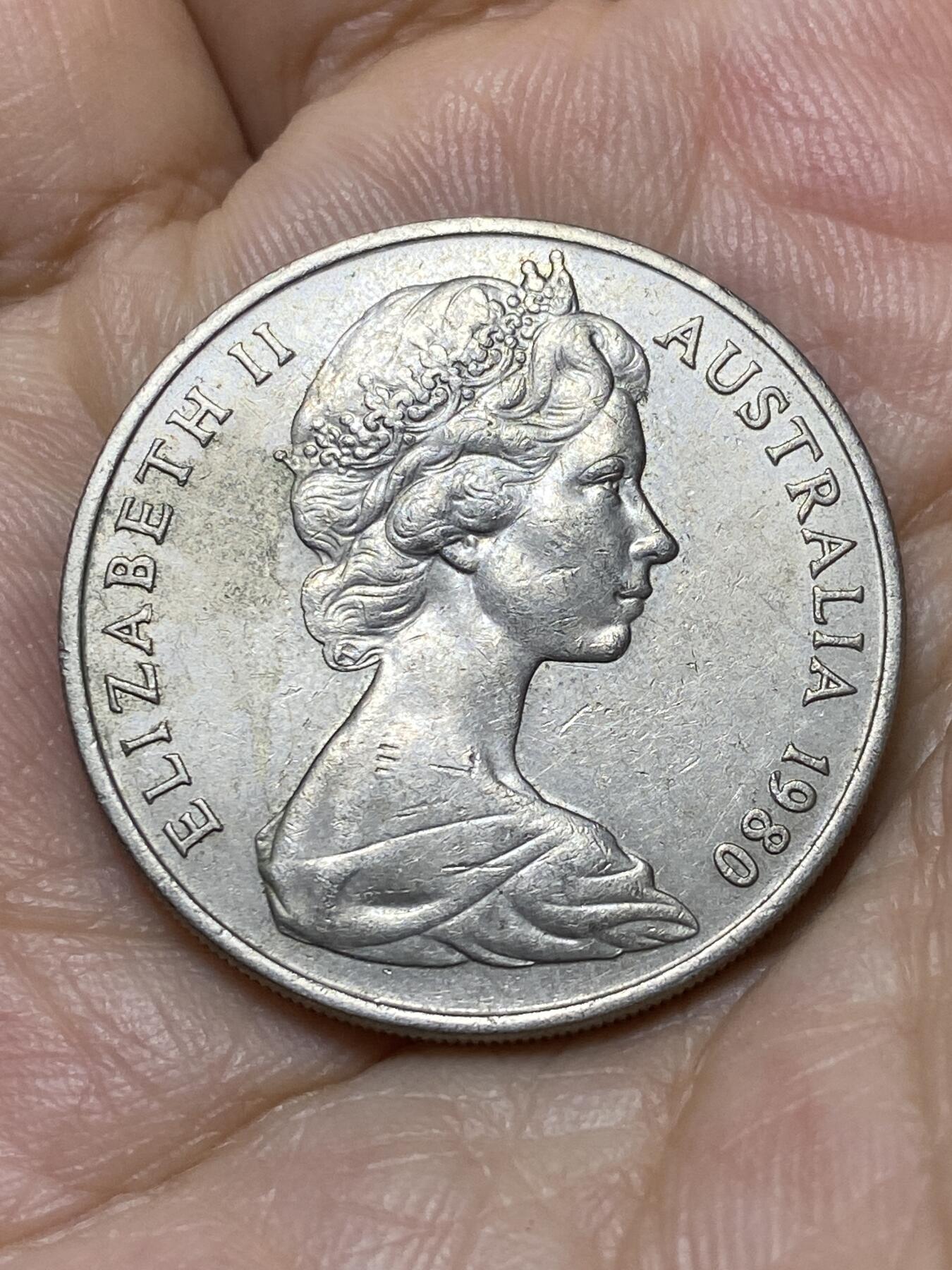 2025年第九十四场(总第一百二十场）外国好品散币(免佣金) 澳大利亚🇦🇺1980年20分(伊丽莎白二世中年花冠)