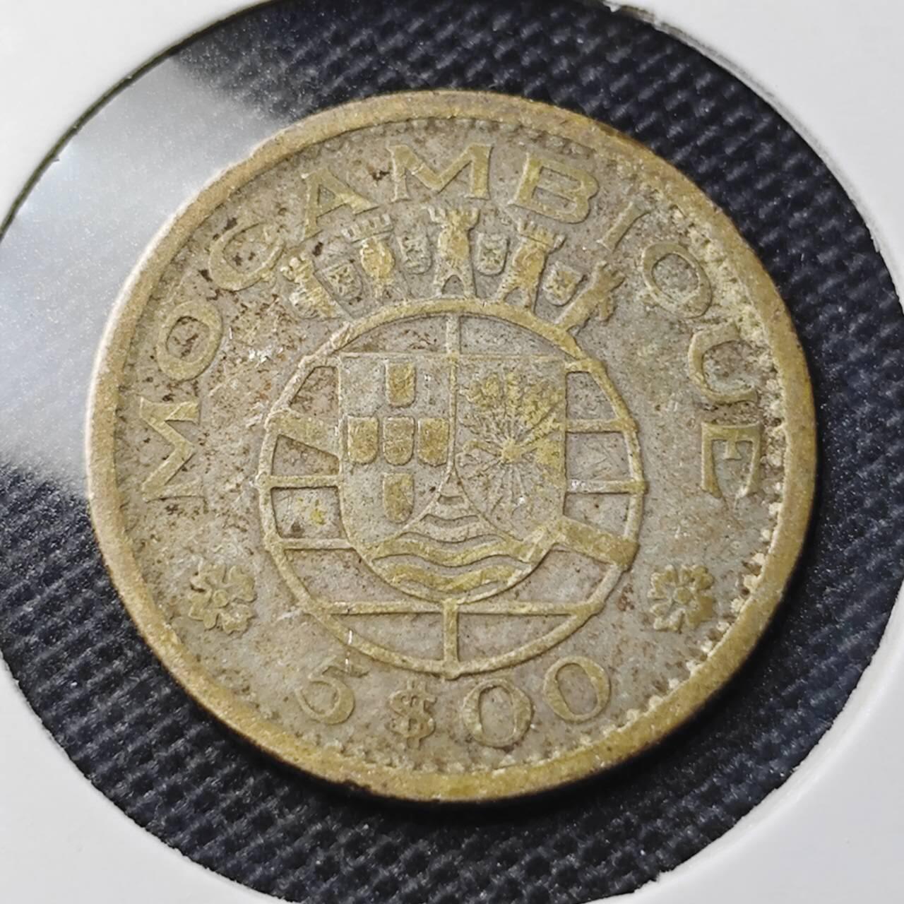 KK钱币收藏小铺 第343场 2月预留时间 周末发货  1960葡属莫桑比克5埃斯库多银币