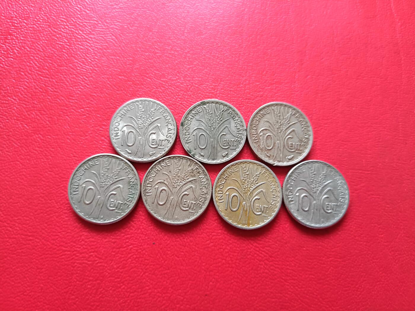 【云涧收藏】第六十四场 法属印支1939年、1940年、1941年10分7枚