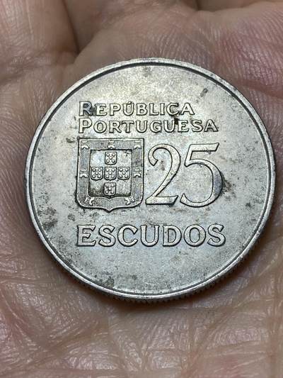 2025年第九十四场(总第一百二十场）外国好品散币(免佣金) - 葡萄牙🇵🇹1985年25埃斯库多(共和国时期第五套第二版，后期大尺寸版)