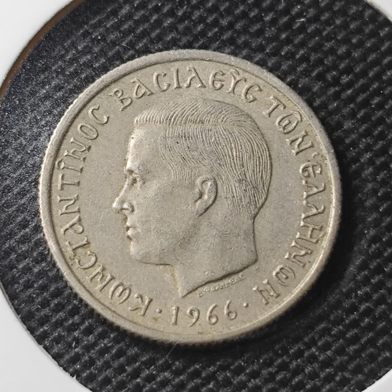 KK钱币收藏小铺 第343场 2月预留时间 周末发货  1966希腊50雷普塔