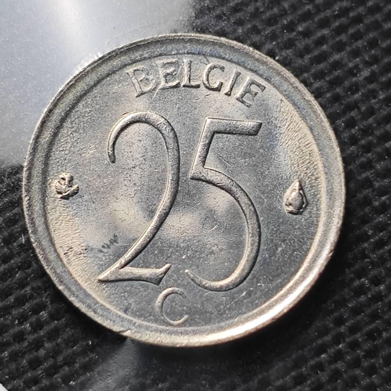 KK钱币收藏小铺 第343场 2月预留时间 周末发货  1972比利时25分 好品