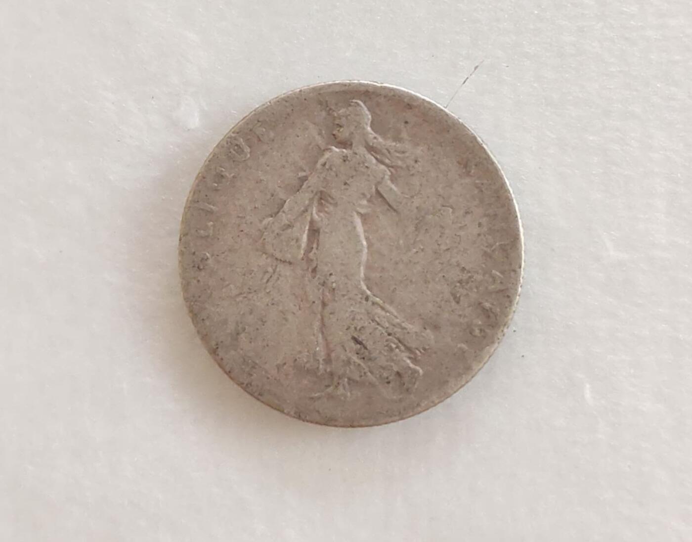 外国硬币/银币，可寄存 法国1901年50分银币（播种女神版）