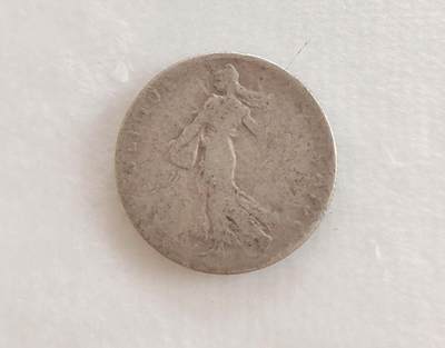 外国硬币/银币，可寄存 法国1901年50分银币（播种女神版）