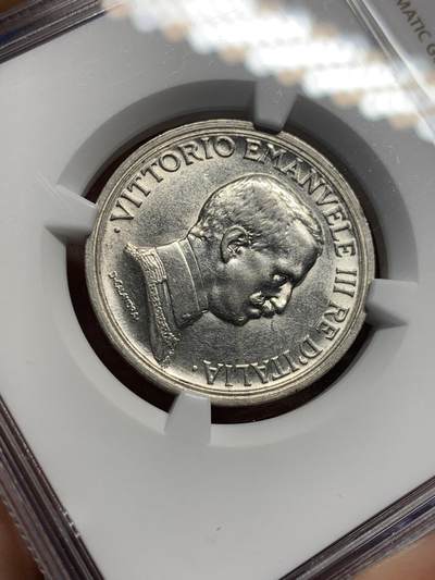 《竞宝斋》第420场 周日，周一，周二  3场连拍 （全场包邮） NGC AU58 意大利1916年马车2里拉银币