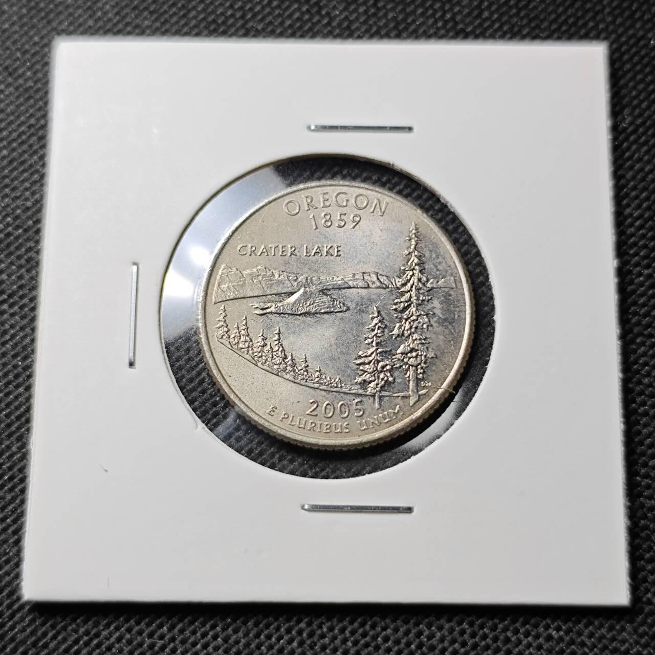 KK钱币收藏小铺 第343场 2月预留时间 周末发货 2005美国25分 纪念币 好品