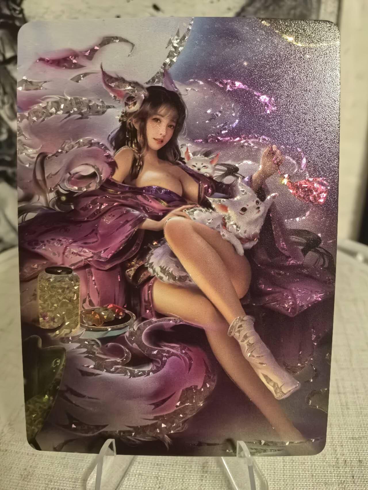 丫丫卡拍第7期（周日21：30截止） 鸡腿卡牌《倾国倾城》细钻闪