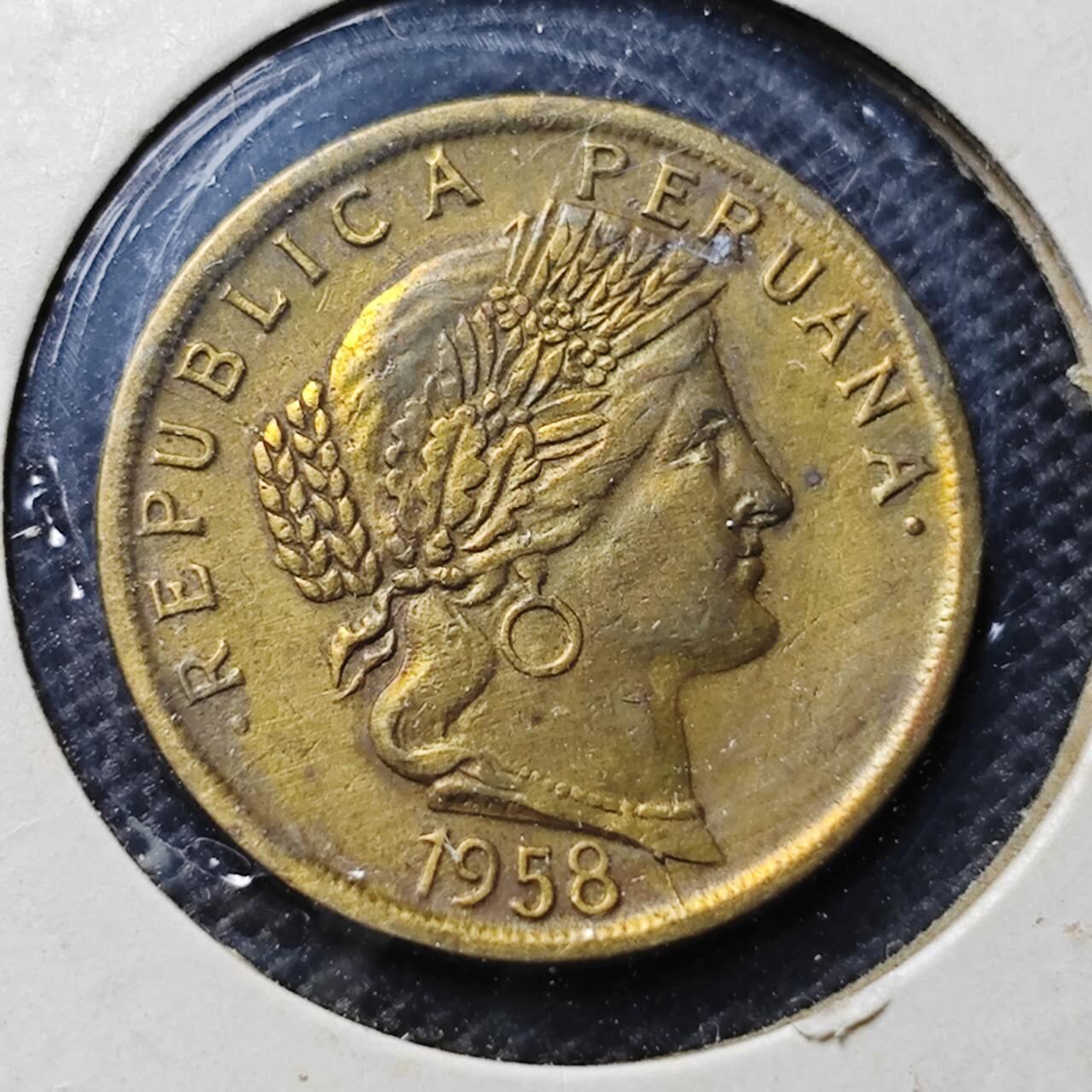 KK钱币收藏小铺 第343场 2月预留时间 周末发货 1958秘鲁10分 铜币
