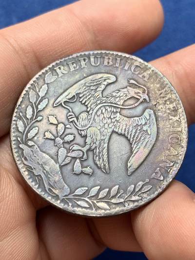 《竞宝斋》第420场 周日，周一，周二  3场连拍 （全场包邮） 墨西哥1886年鹰洋 GO厂，有小戳，细节见图。