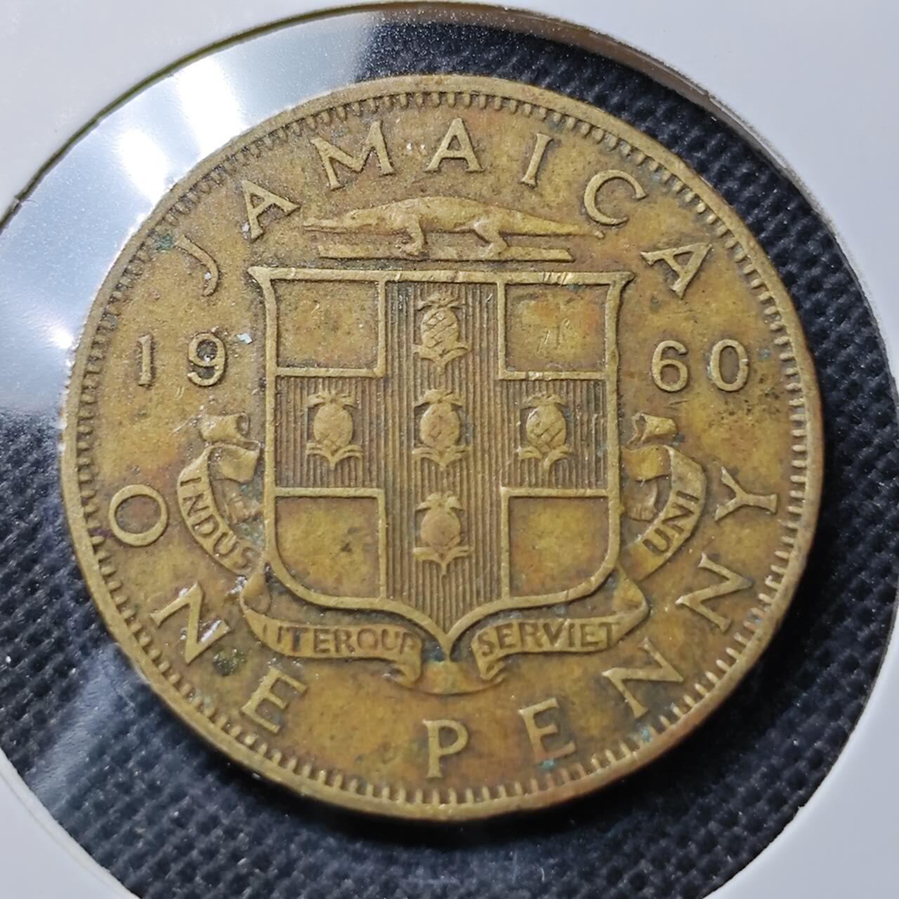 KK钱币收藏小铺 第343场 2月预留时间 周末发货 1960英属牙买加1便士 