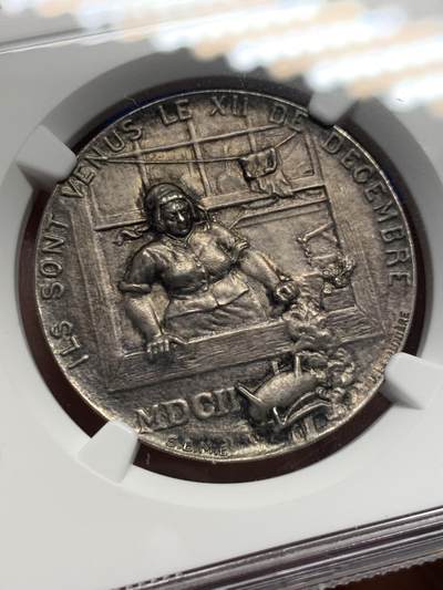 《竞宝斋》第420场 周日，周一，周二  3场连拍 （全场包邮） NGC MS64 瑞士1902年日内瓦凯雷德战役300周年纪念银章 淡包浆