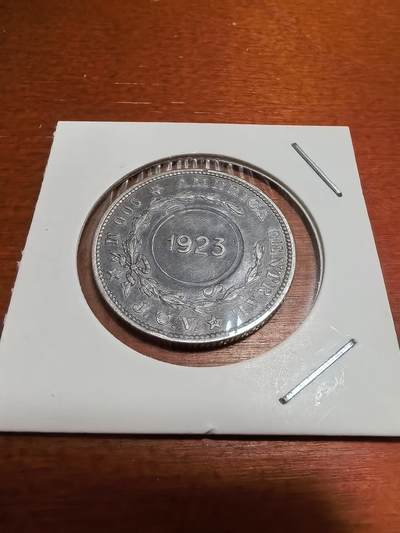 长老汇马年精选第十九场拍卖 1923哥斯达黎加1科隆加盖于1903年50分银币，10克900银，热门品种