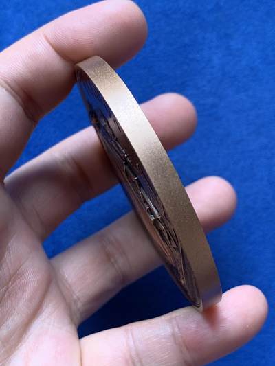 《竞宝斋》第420场 周日，周一，周二  3场连拍 （全场包邮） 法兰西权力女神像纪念铜章 180.6克 69mm