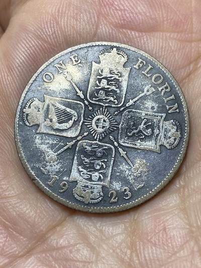 2025年第九十四场(总第一百二十场）外国好品散币(免佣金) - 英国🇬🇧1923年1弗罗林银币(乔治五世第二版，500银)