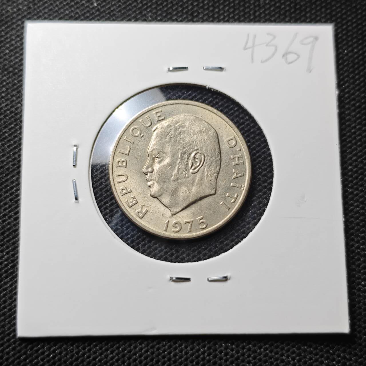 KK钱币收藏小铺 第343场 2月预留时间 周末发货 1975海地10生丁 好品