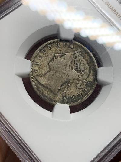 《竞宝斋》第420场 周日，周一，周二  3场连拍 （全场包邮） NGC VFD 香港1888年维多利亚女王贰毫银币 原味包浆 吉祥年份