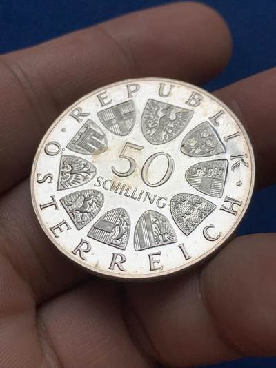 《竞宝斋》第420场 周日，周一，周二  3场连拍 （全场包邮） 奥地利1973年Bummerl House 500周年纪念银币 900银 20克