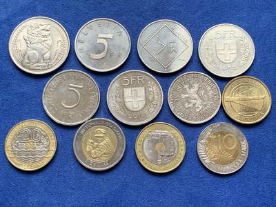 《竞宝斋》第420场 周日，周一，周二  3场连拍 （全场包邮） 12枚一组 外国硬币 细节见图