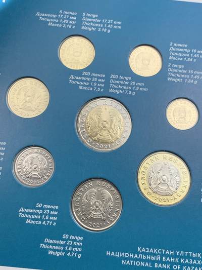 《竞宝斋》第420场 周日，周一，周二  3场连拍 （全场包邮） 2021哈萨克斯坦 独立30周年纪念 官方MS套币 装帧精美 少见