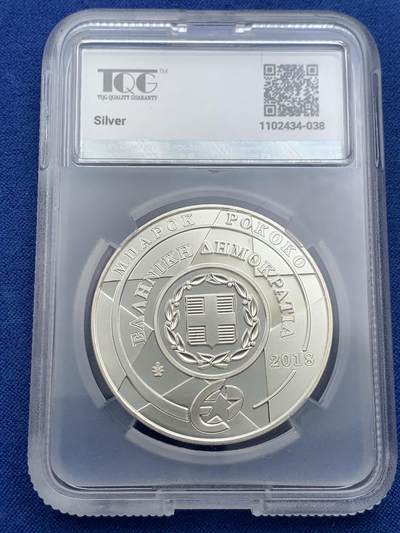 《竞宝斋》第420场 周日，周一，周二  3场连拍 （全场包邮） TQG PF67UC 希腊2018年欧洲之星-巴洛克和洛可可艺术10欧精制银币 31.1克 925银 发行量5千