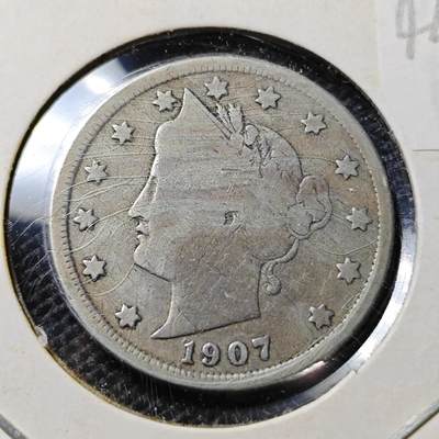 KK钱币收藏小铺 第344场 2月预留时间 周末发货 - 1907美国5分 