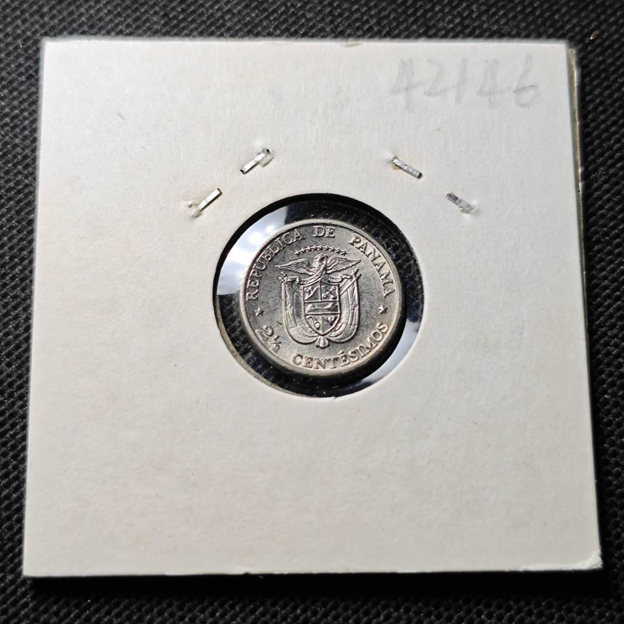 KK钱币收藏小铺 第342场 2月预留时间 周末发货 1973巴拿马 2.5分纪念币 握草