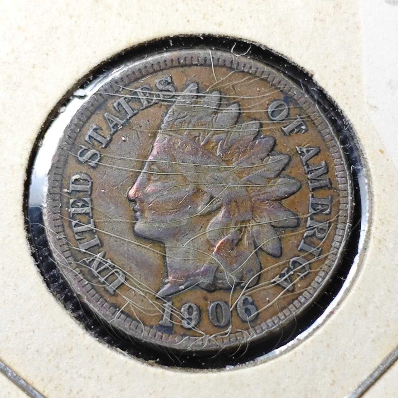 KK钱币收藏小铺 第344场 2月预留时间 周末发货 1906美国1分 