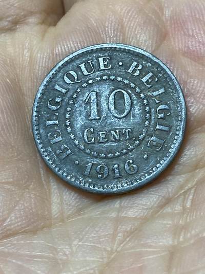 2025年第九十四场(总第一百二十场）外国好品散币(免佣金) - 比利时🇧🇪1916年10分(阿尔贝一世时期，年份前后带点版，一站德国占领时期)