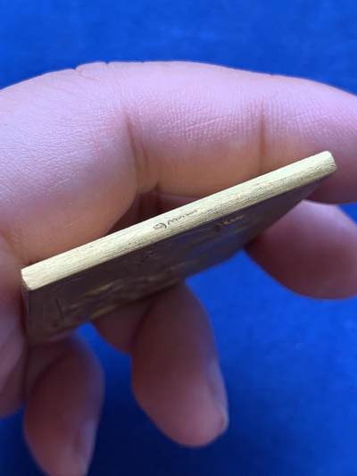 《竞宝斋》第420场 周日，周一，周二  3场连拍 （全场包邮） 法国农业镀金铜质方章 61.1克 40.6*53.8mm 带盒