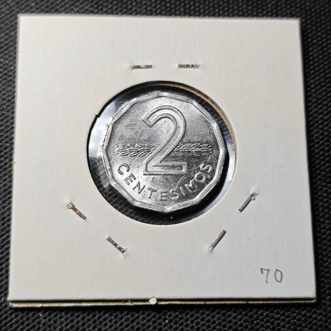 KK钱币收藏小铺 第344场 2月预留时间 周末发货 1977乌拉圭2分 拆卷品