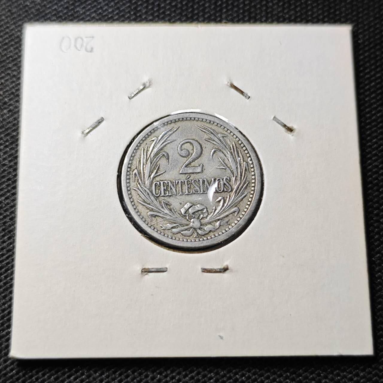 KK钱币收藏小铺 第344场 2月预留时间 周末发货  1901乌拉圭2分