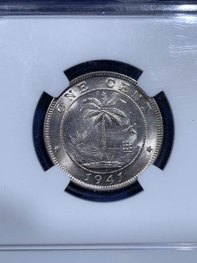 《竞宝斋》第420场 周日，周一，周二  3场连拍 （全场包邮） 3枚一组 NGC MS63-64利比里亚1941年大象(1分MS非常少见）