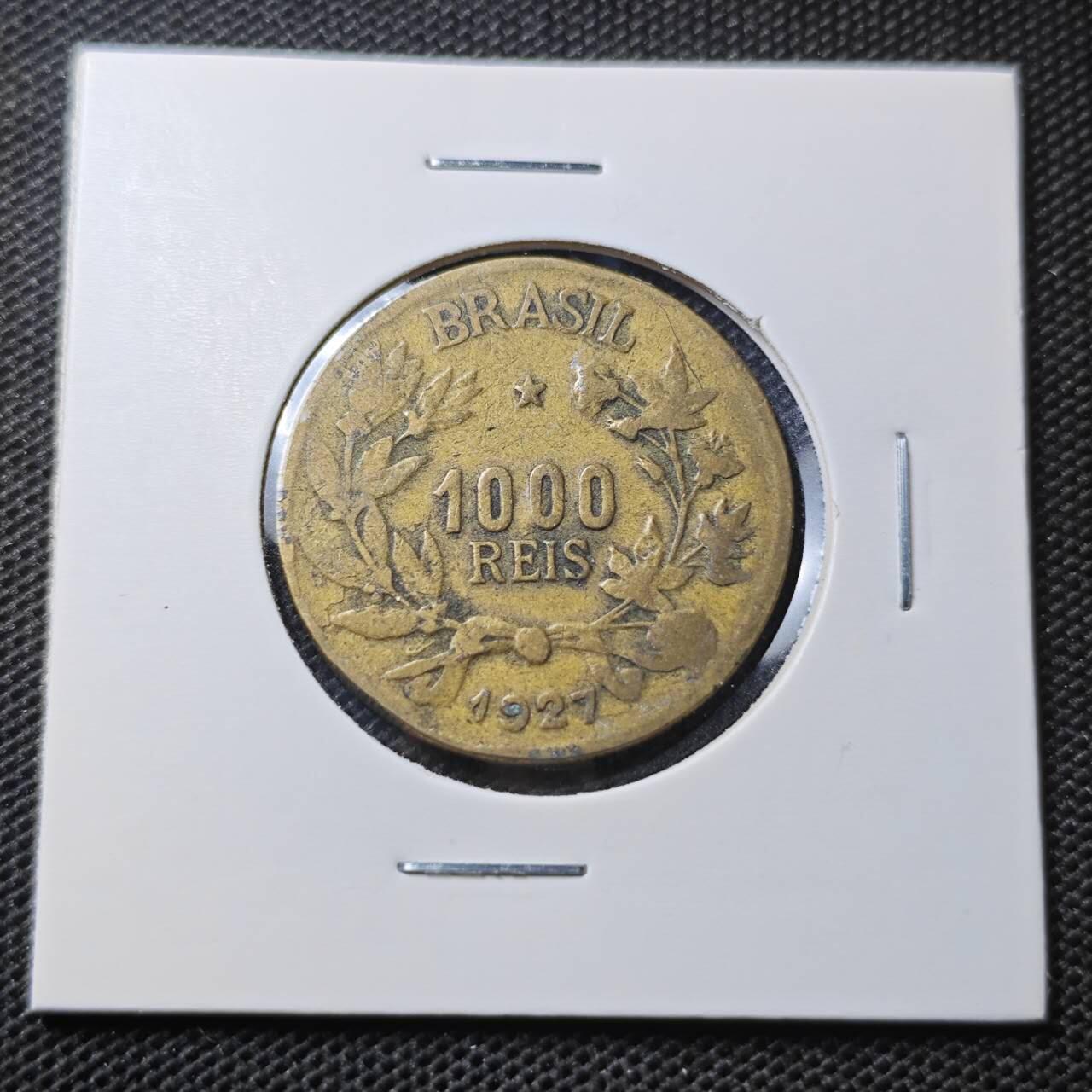 KK钱币收藏小铺 第343场 2月预留时间 周末发货  1927巴西1000瑞斯