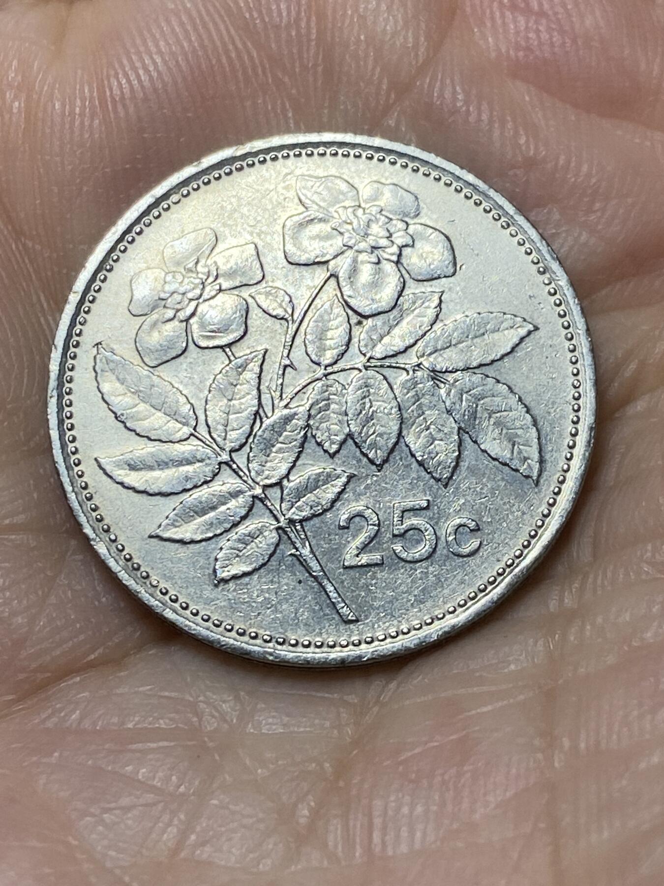 2025年第九十四场(总第一百二十场）外国好品散币(免佣金) 马耳他🇲🇹1991年25分(第三套，首发年)