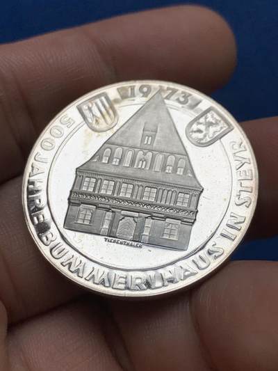 《竞宝斋》第420场 周日，周一，周二  3场连拍 （全场包邮） 奥地利1973年Bummerl House 500周年纪念银币 900银 20克