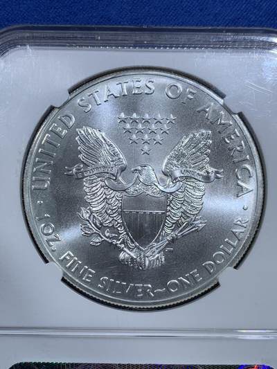 《竞宝斋》第420场 周日，周一，周二  3场连拍 （全场包邮） NGC MS69 美国 2013年行走女神 1盎司投资银币 早期蓝色镭射标