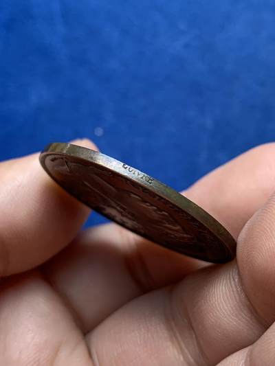 《竞宝斋》第420场 周日，周一，周二  3场连拍 （全场包邮） 法国希农区农业博览会纪念铜章 15.35克 36.5mm 带盒