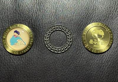 CSIS-GREAT评级精品钱币拍卖第三百一十七期 西瓜太郎33周年首发edc吸磁纪念章  带盒证 发行量99