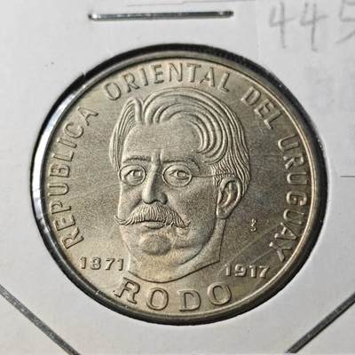 KK钱币收藏小铺 第344场 2月预留时间 周末发货 - 1971乌拉圭50比索 纪念币 好品