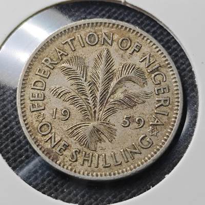KK钱币收藏小铺 第343场 2月预留时间 周末发货 - 1959英属尼日利亚1先令