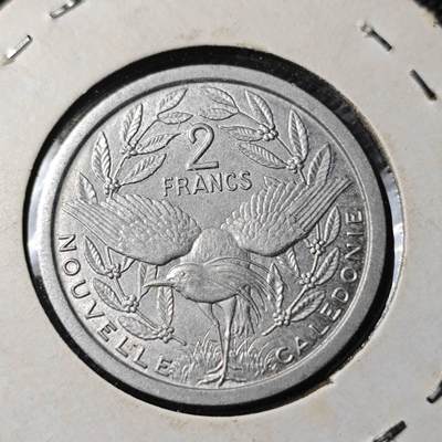 KK钱币收藏小铺 第343场 2月预留时间 周末发货 - 1949新喀里多尼亚2法郎