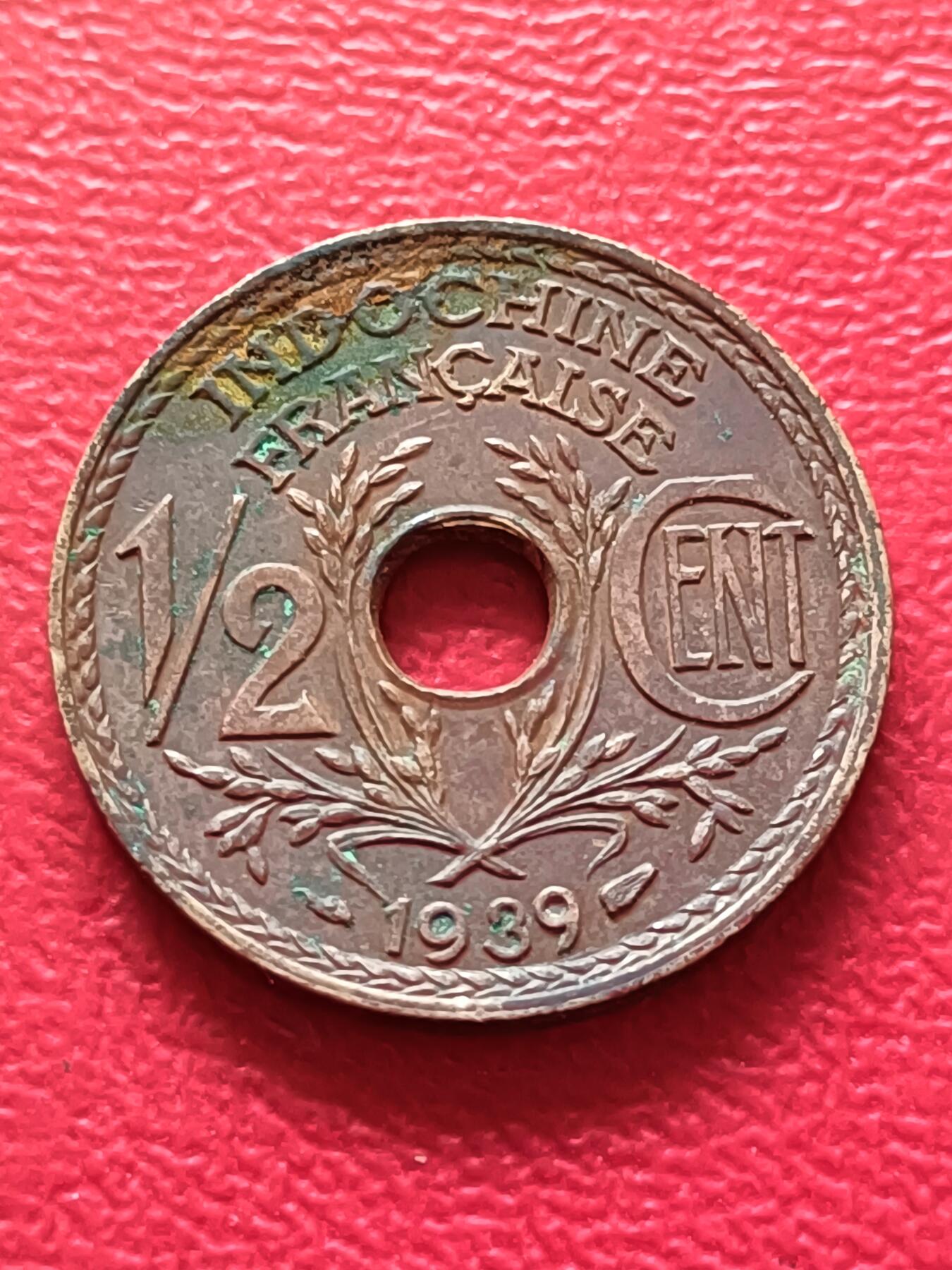 【云涧收藏】第六十四场 法属印支1939年1/2分